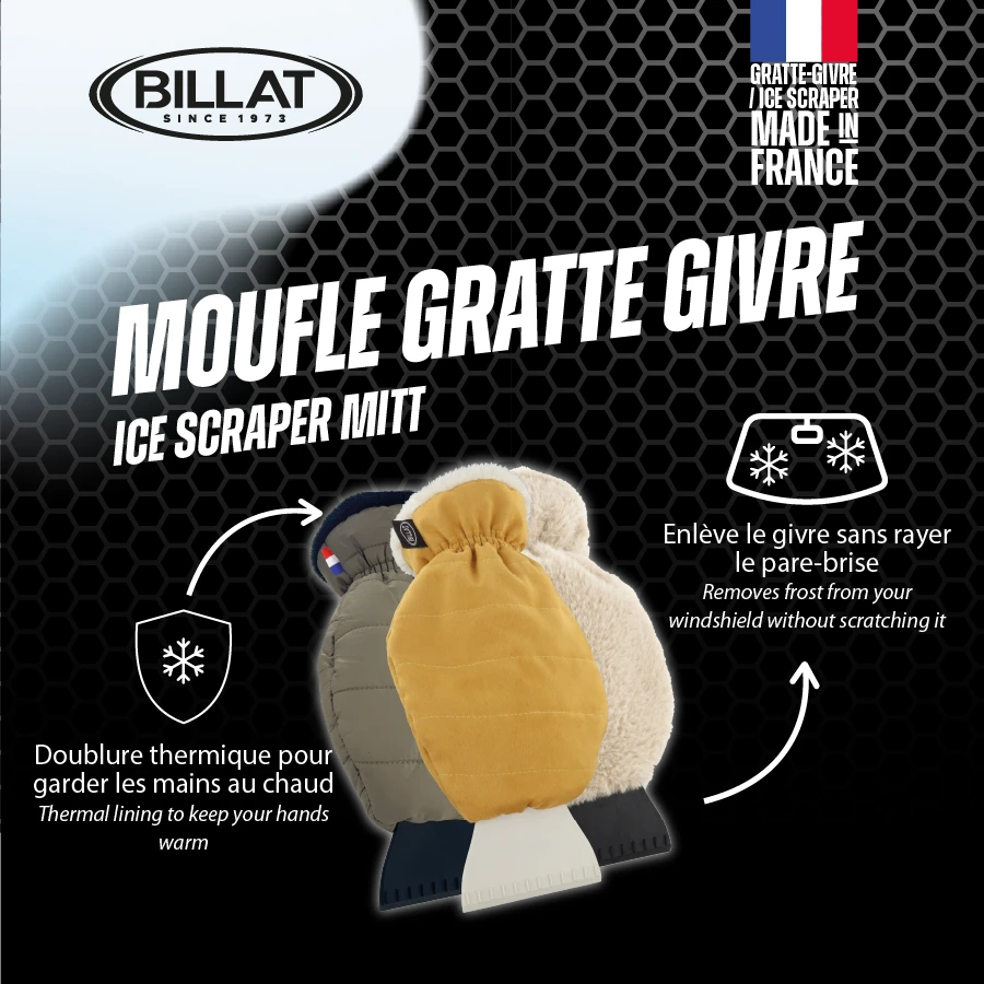 Moufle Avoriaz Marron + Raclette à givre Nordic Noire
